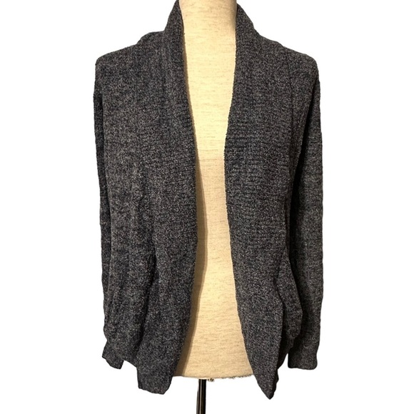 Barefoot Dreams Cozychic Lite Circle Open Front Cardigan Cozy Sweater, Gray XS/S - Picture 2 of 10